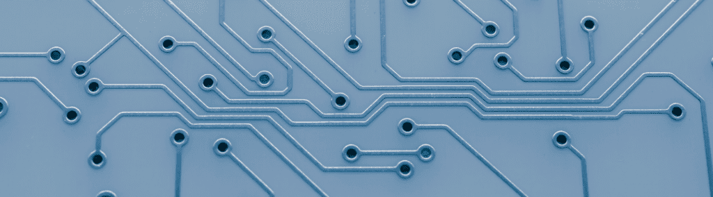 close up of computer chip lines