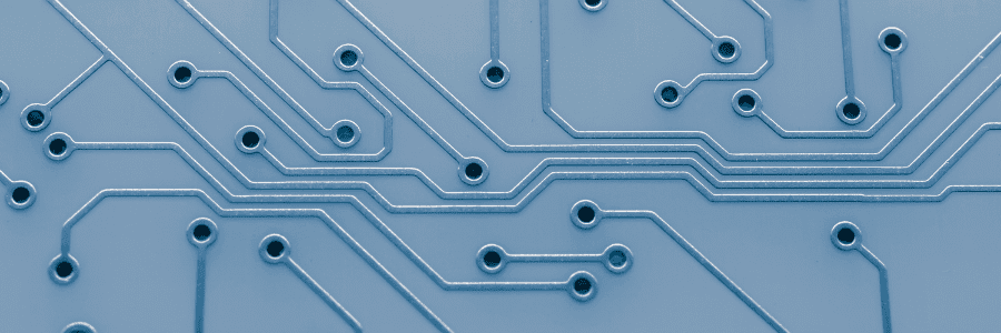 close up of computer chip lines